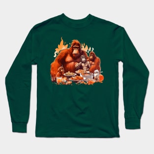 Orangutan Family Thanksgiving Long Sleeve T-Shirt